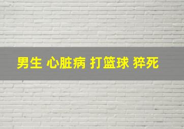 男生 心脏病 打篮球 猝死